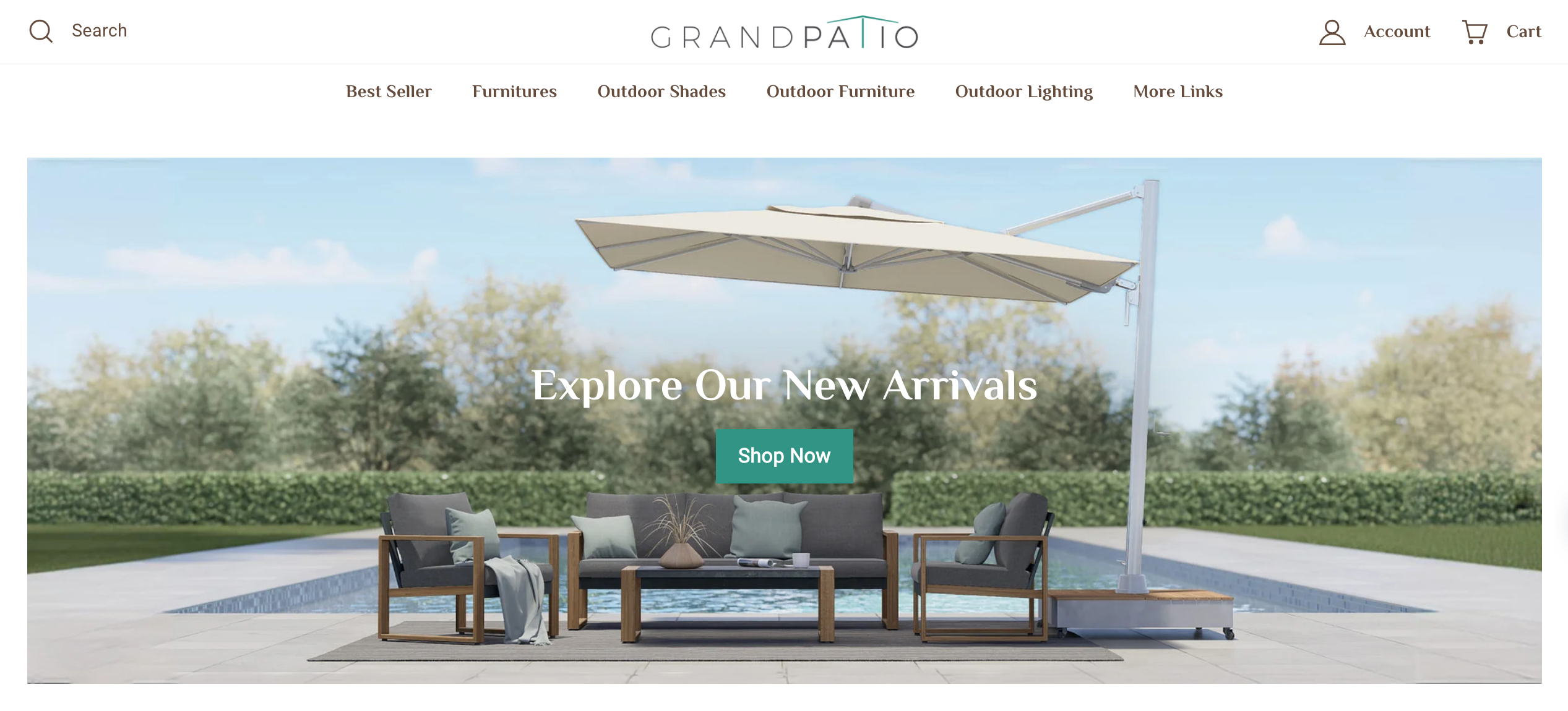 screenshot of GRANDPATIO website