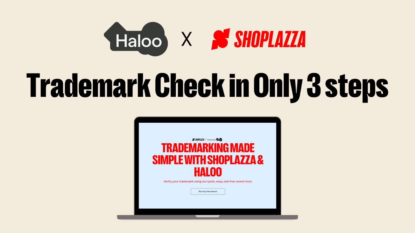 Trademark Check in Only 3 Steps with Haloo on Shoplazza